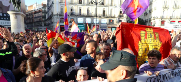 Foto de la concentración del 1 de octubre en Madrid