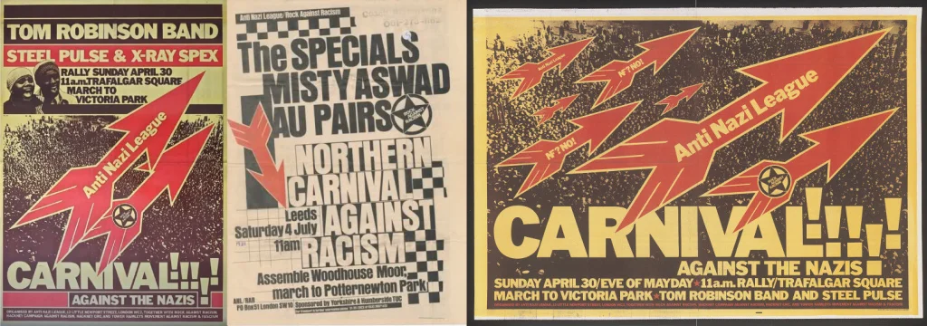 Carteles de la liga antinazi en Inglaterra