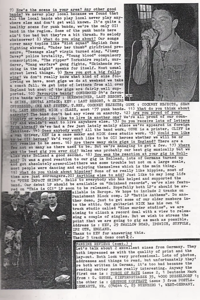 Entrevista a Condemned 84.