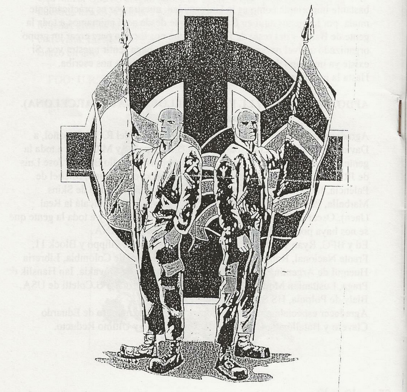 Imagen de un fanzine fascista emulando a las SA