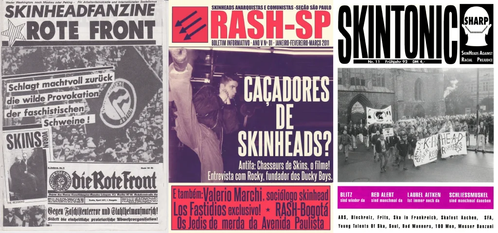 Skinzines antifascistas de distintos paises.
