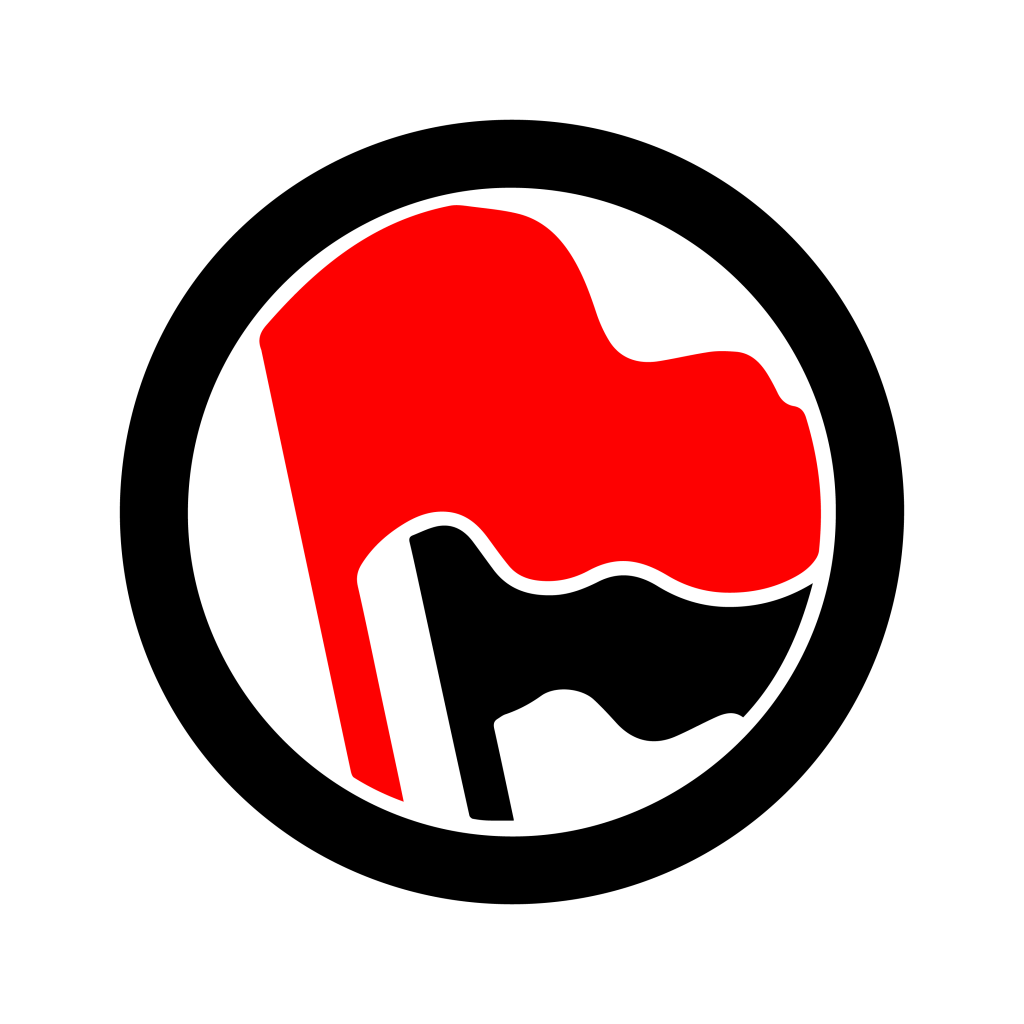 Símbolo antifascista. Descargar gratis png.