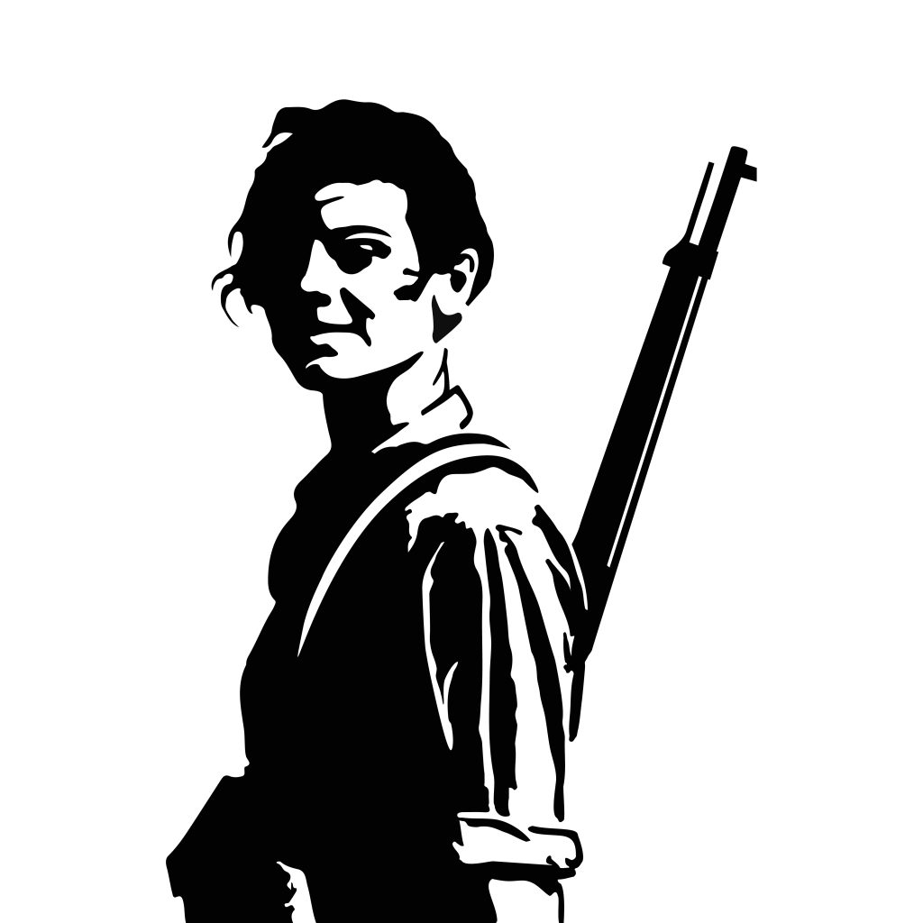 Silueta de la guerrillera antifascista republicana Marina Ginestà.