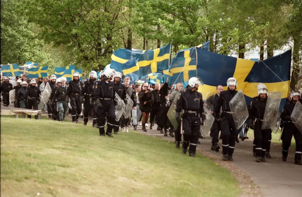 sverigedemokraternas demócratas de suecia manifestación 1994