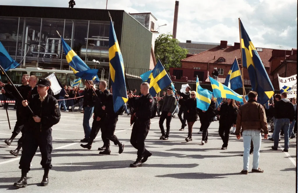 Manifestación de los Demócratas de Suecia sverigedemokraternas