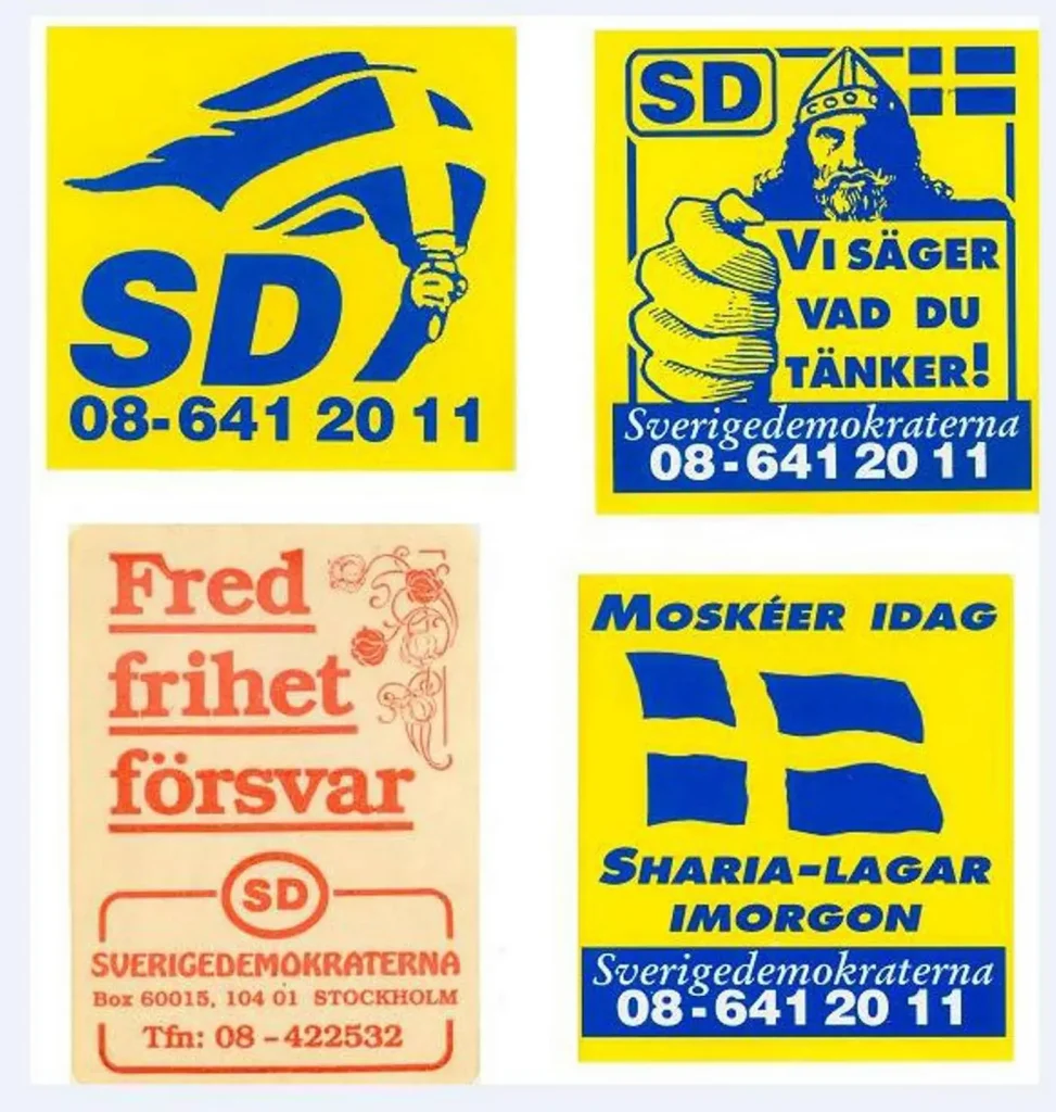 Propaganda de los Demócratas de Suecia.